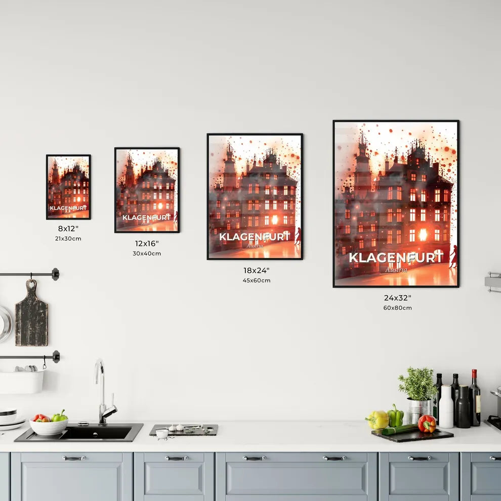 Klagenfurt Skyline Double Exposure Composite Art Office Art