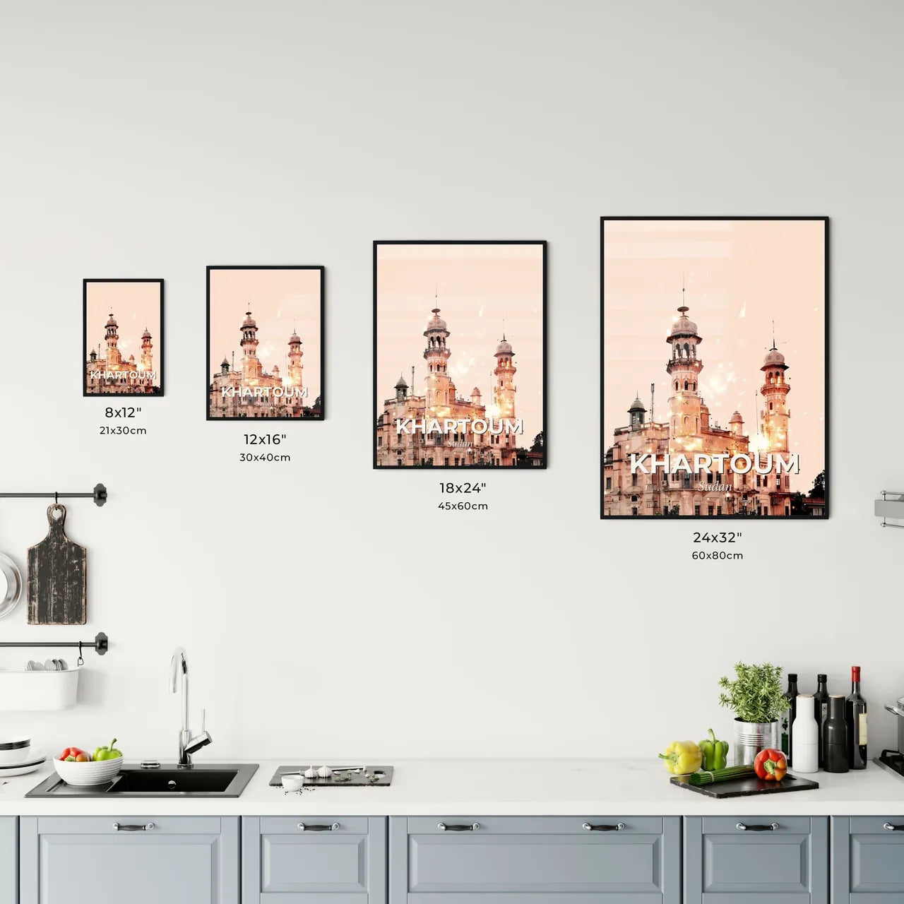 Khartoum Towering Cityscape Double Exposure Art Office Art