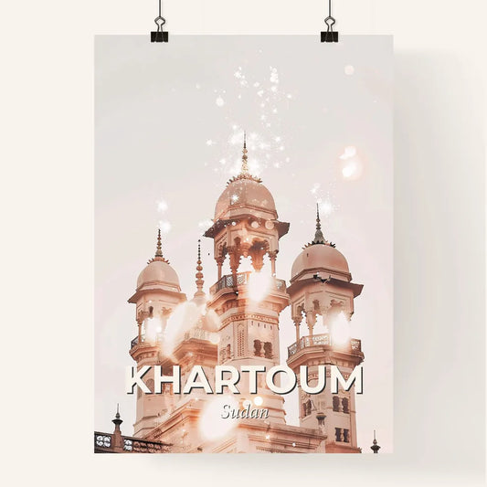 Khartoum Skyline Minimalistic Double Exposure Art Poster