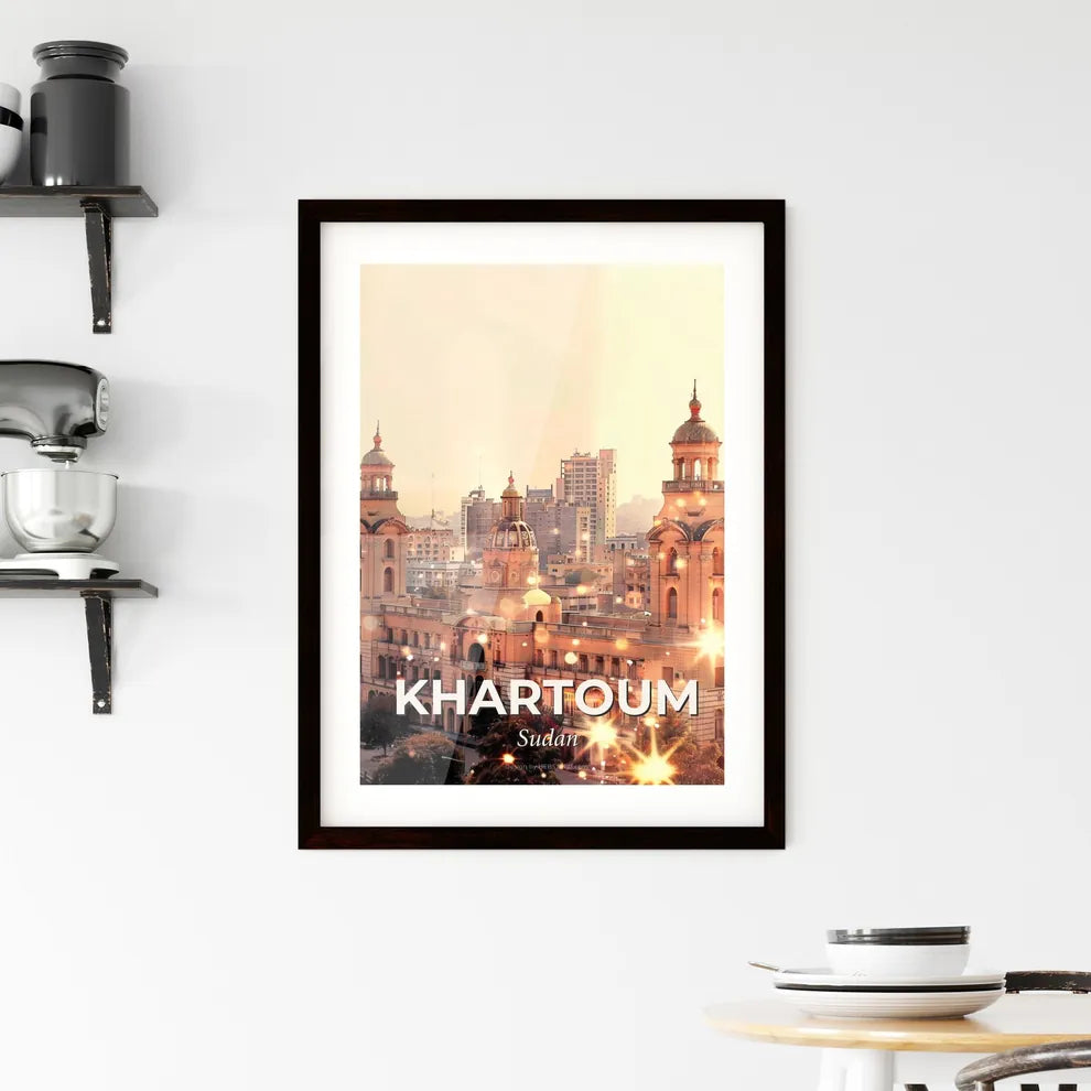 Khartoum City Skyline Composite Artwork Framed Print