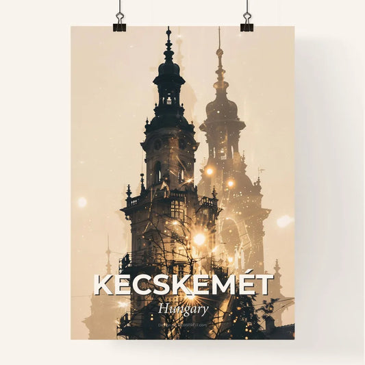 Kecskemét City Skyline Artistic Silhouette Poster Poster