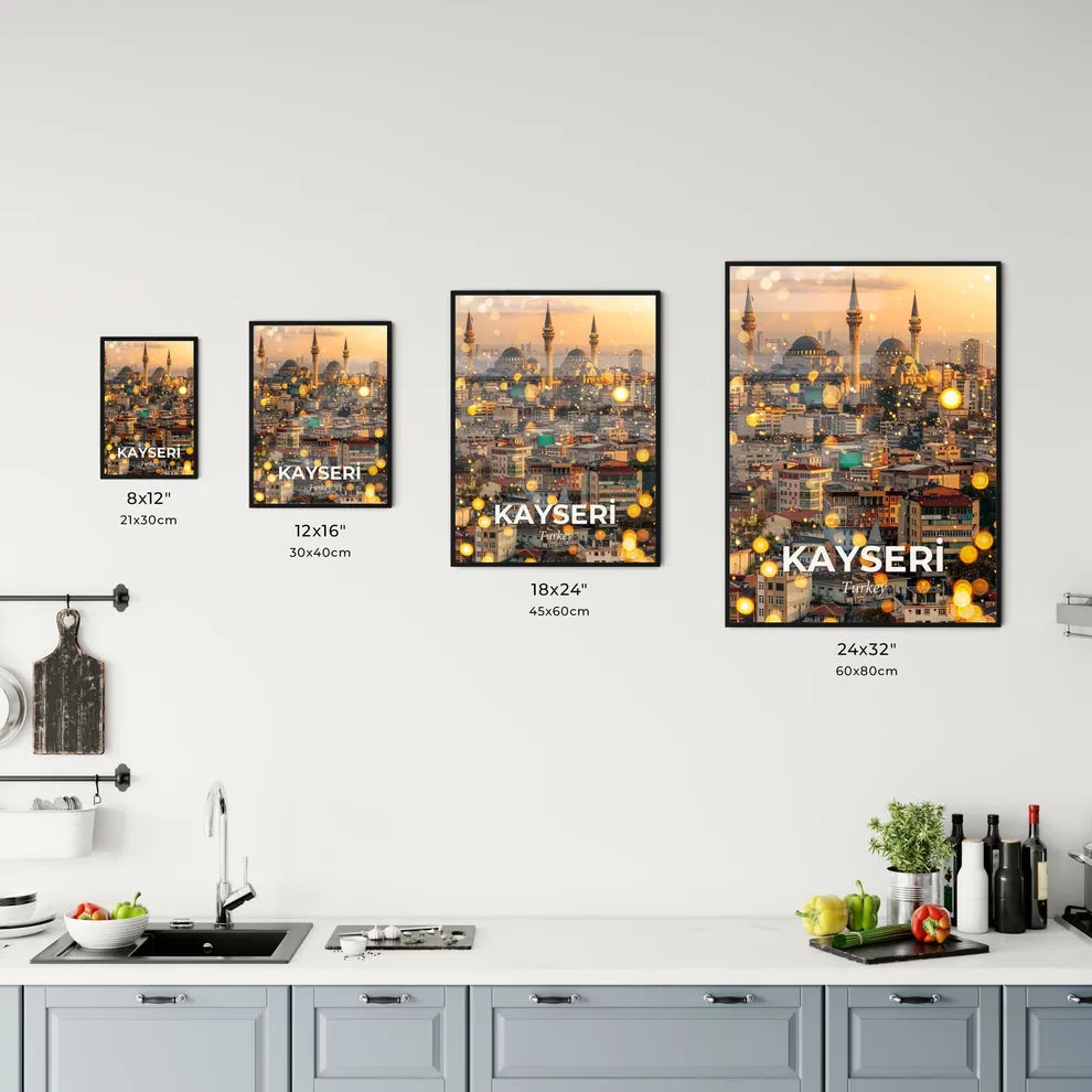 Kayseri Skyline Double Exposure Composite Art Office Art