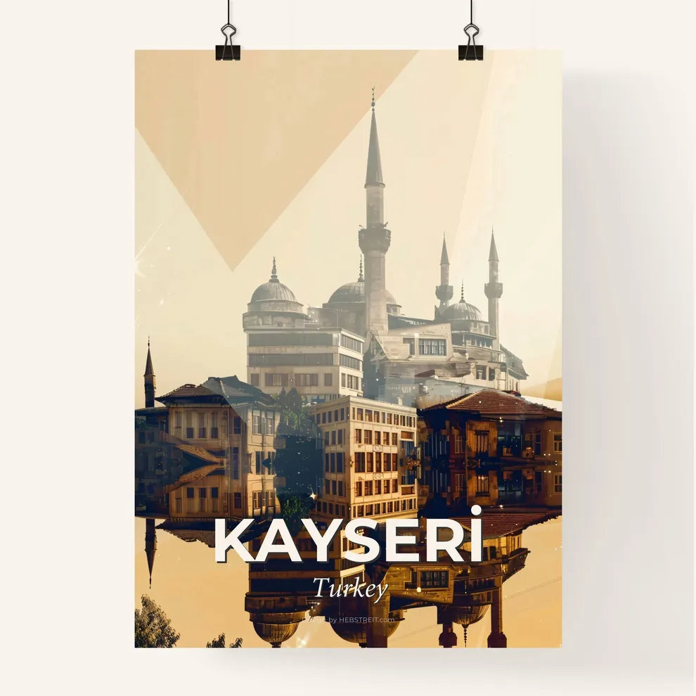 Kayseri Skyline Turkish Architecture Art Poster Poster