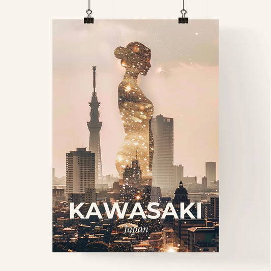 Kawasaki Skyline Double Exposure Art Poster