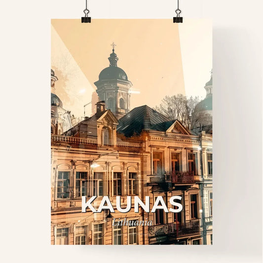Kaunas City Skyline Composite Aura Decor Poster