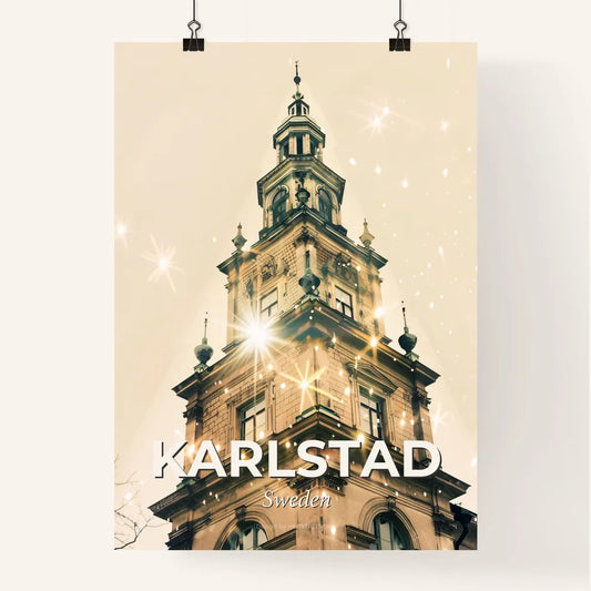 Karlstad Double Exposure: City Lights and Icons Poster
