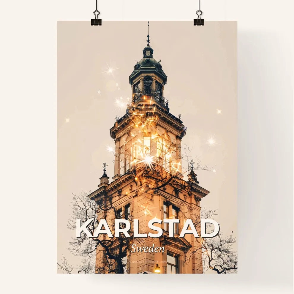 Karlstad City Skyline Composite Art Poster Poster