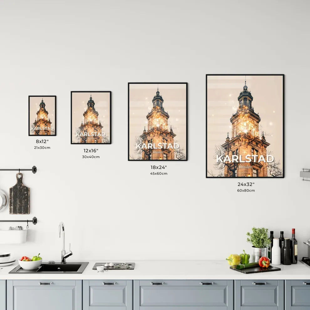 Karlstad City Skyline Composite Art Poster Office Art