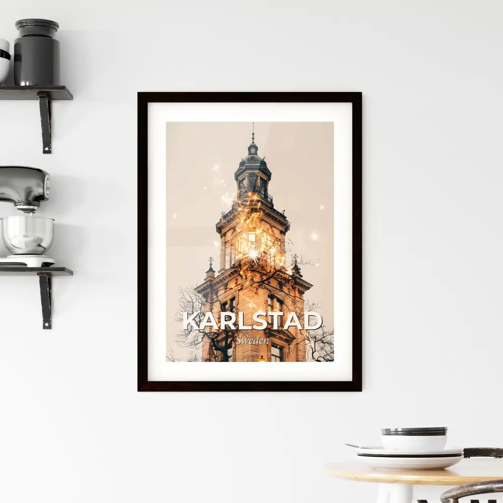 Karlstad City Skyline Composite Art Poster Framed Print