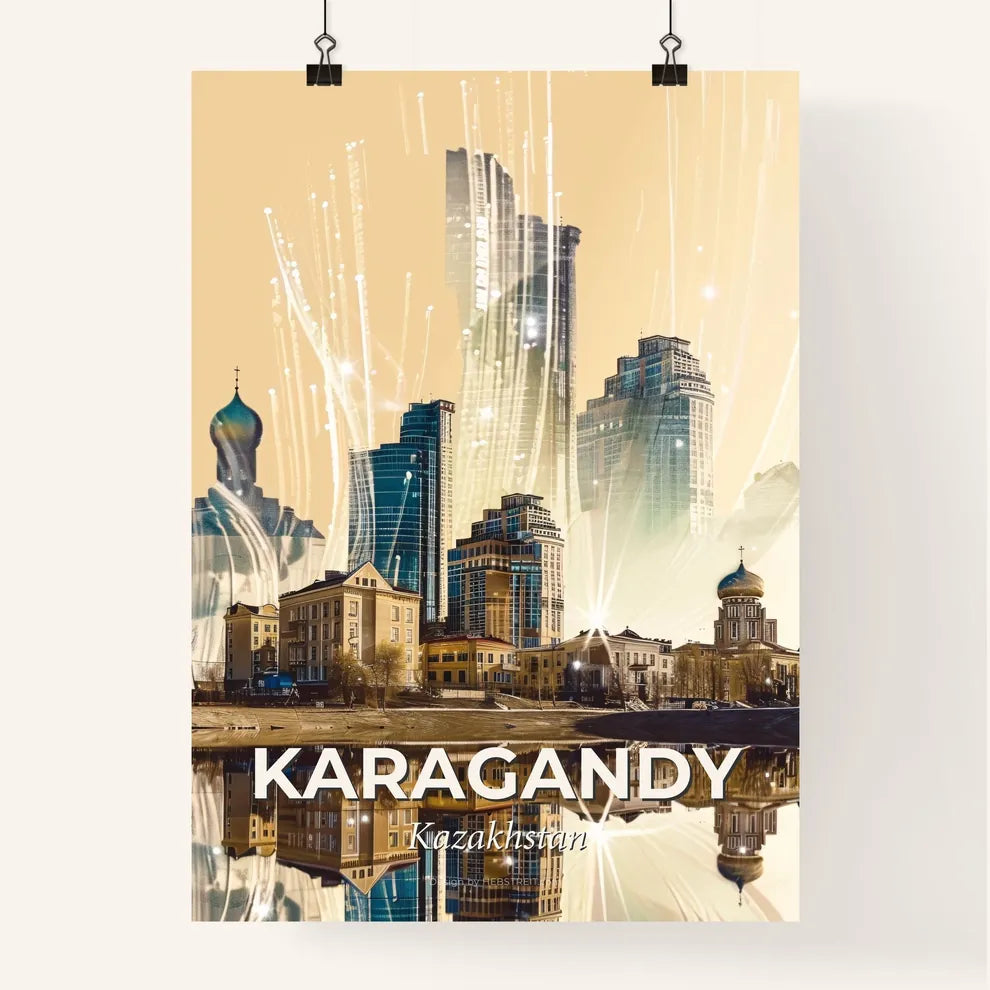Karagandy Skyline Composite Art Brilliant Poster Poster