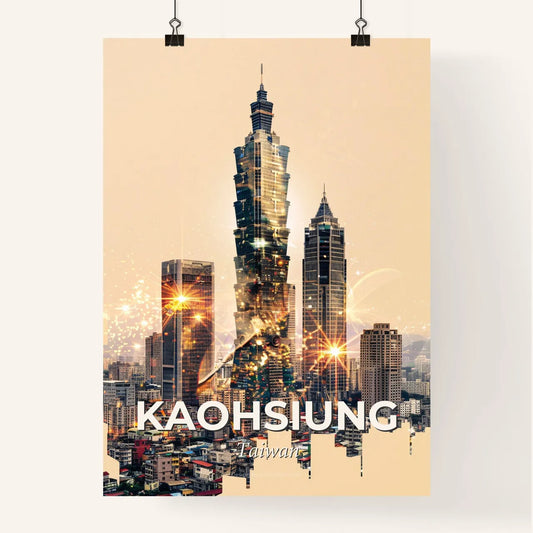 Kaohsiung Skyline Panorama Composite Cityscape Poster Art Poster