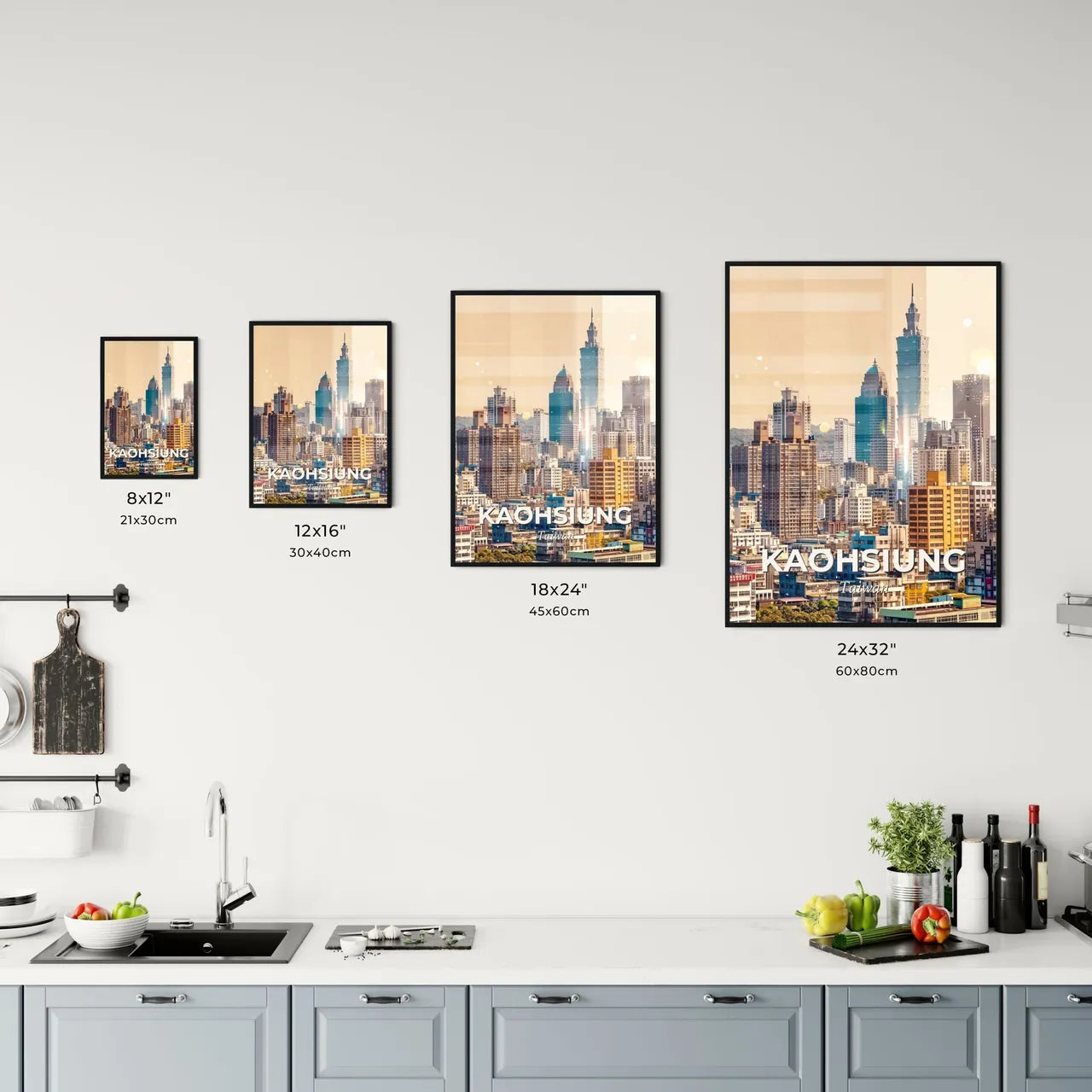 Kaohsiung Cityscape Sparkle Dreamscape Poster Office Art