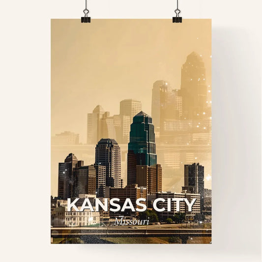 Kansas City Skyline Composite Art Poster Poster