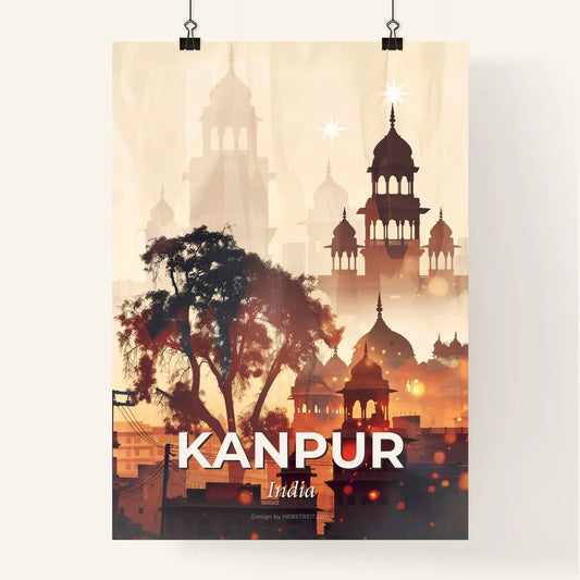 Kanpur Cityscape Double Exposure Artwork Print Poster