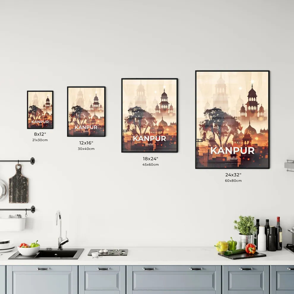 Kanpur Cityscape Double Exposure Artwork Print Office Art