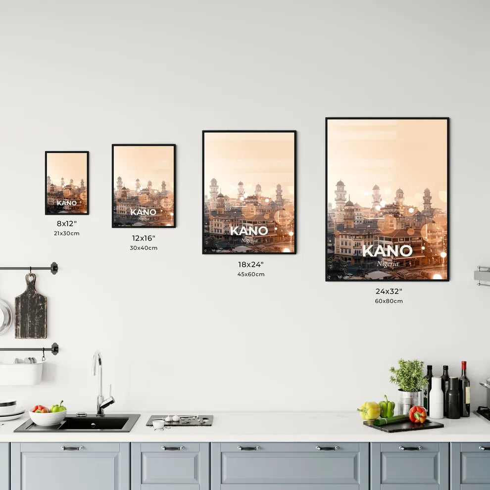 Kano Nigeria Skyline Composite Art Poster Office Art