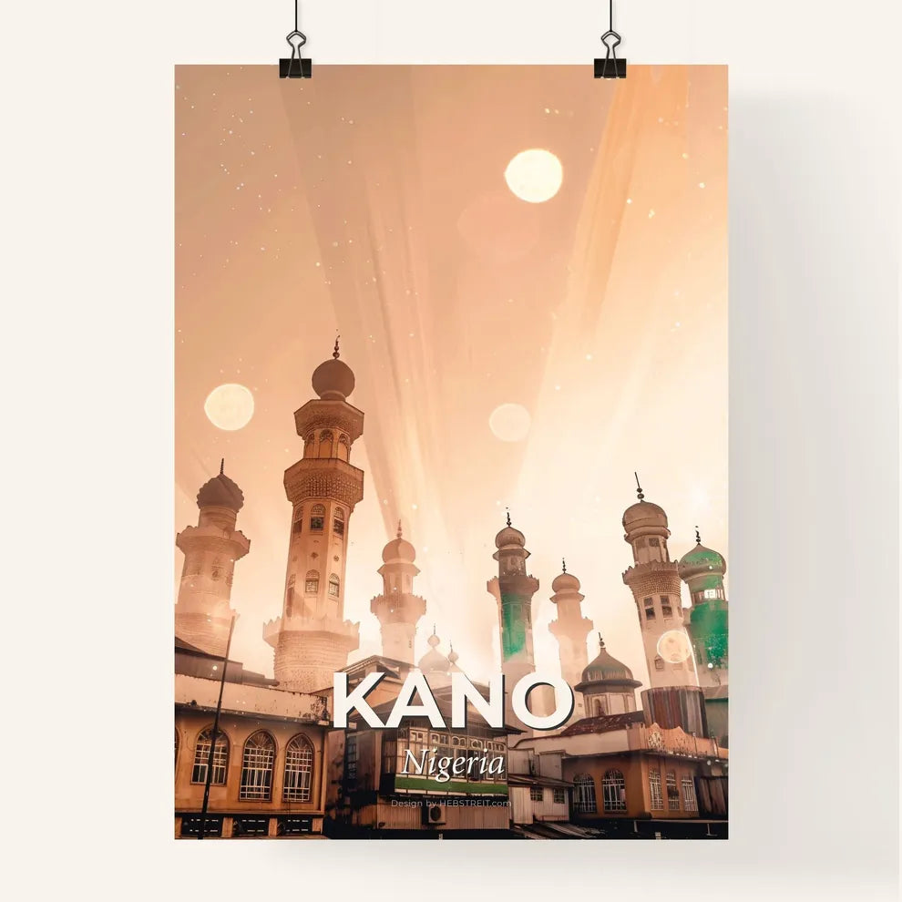 Kano Nigeria Skyline Art, Sparkle, Local Architecture, Poster Poster