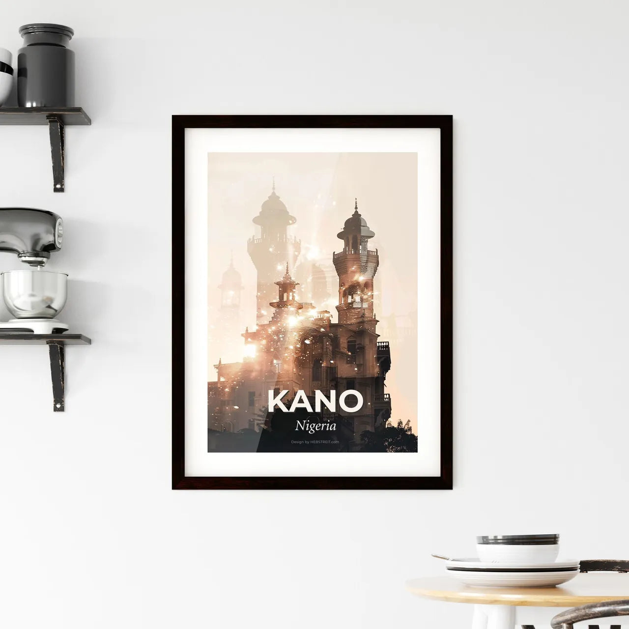 Kano City Skyline Architecture Art Poster Framed Print