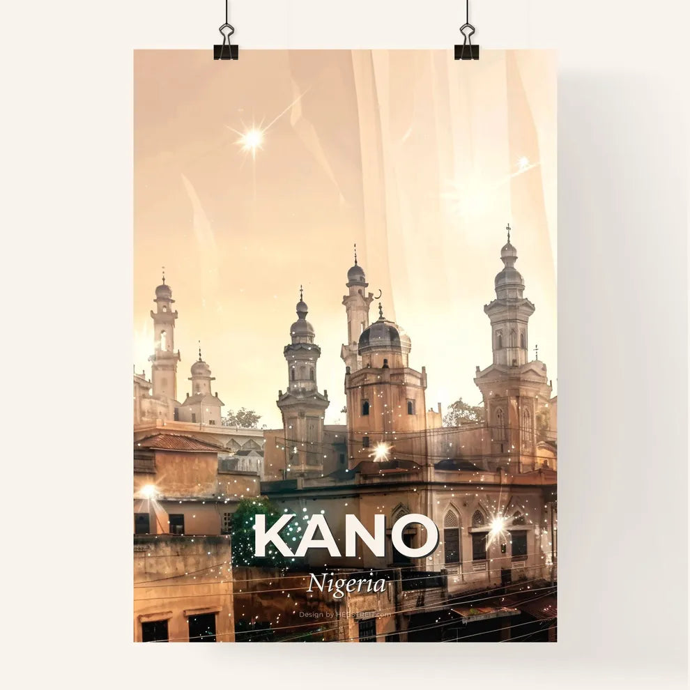 Kano Skyline Double Exposure Art Poster Poster