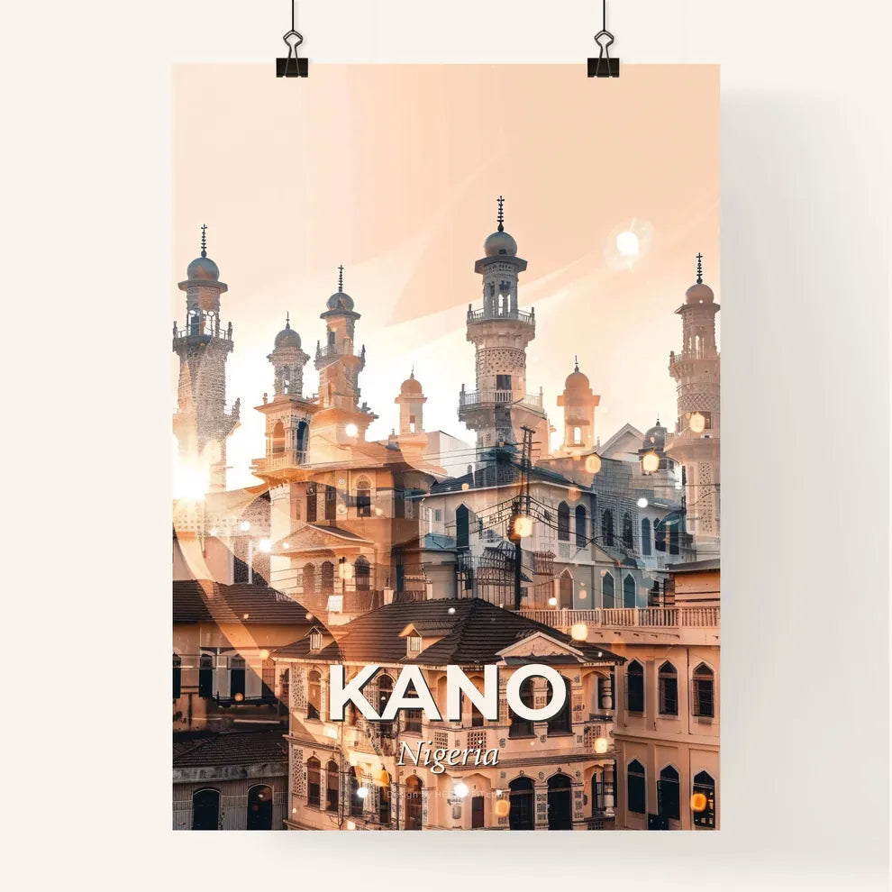Kano City Skyline Composite Art Poster Poster