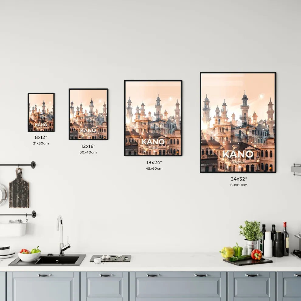 Kano City Skyline Composite Art Poster Office Art