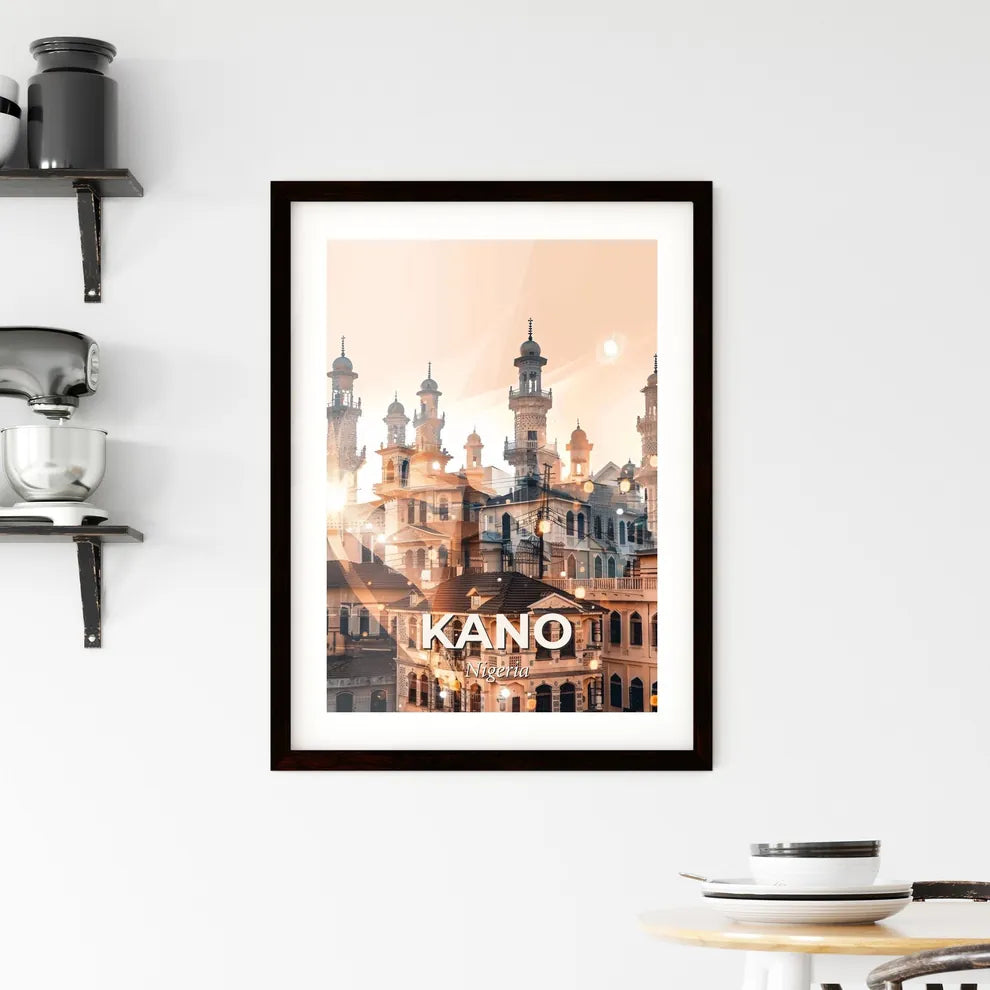 Kano City Skyline Composite Art Poster Framed Print
