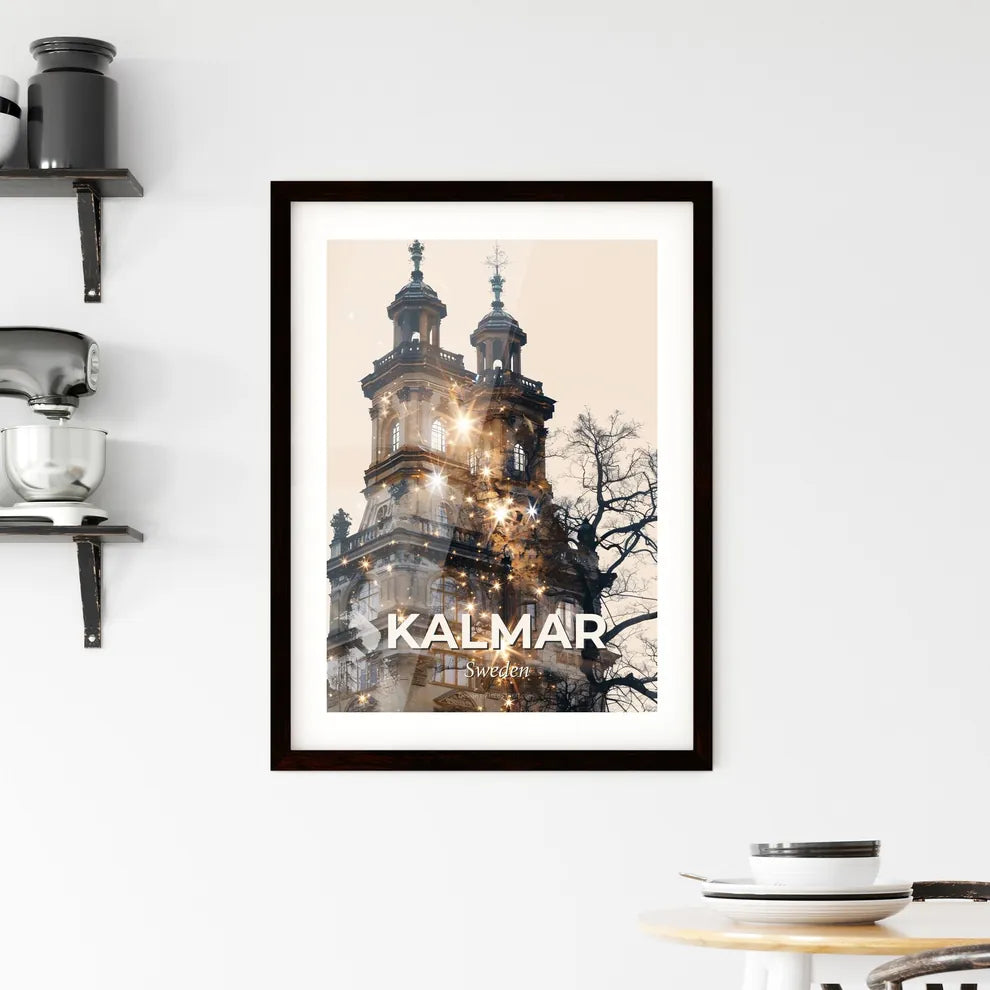 Kalmar Lightscape: Iconic Skyline Art Framed Print