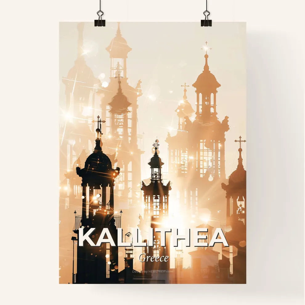 Kallithea Greece Double Exposure Composite Artwork Poster