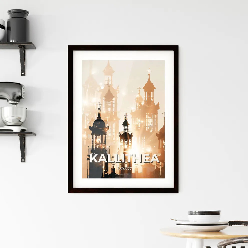 Kallithea Greece Double Exposure Composite Artwork Framed Print