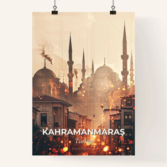 Kahramanmaras: City Icons in Sparkling Silhouette Poster