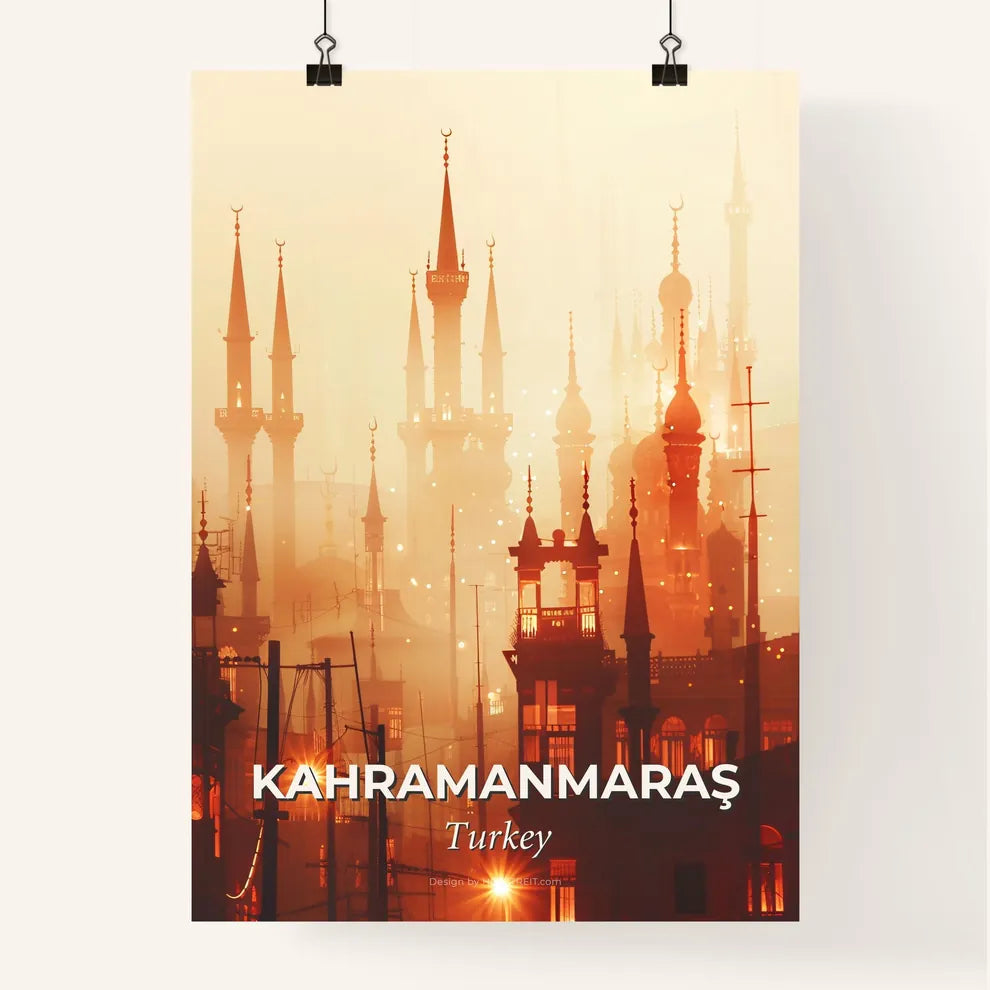 KahramanmaraÅŸ City Skyline and Architecture Poster Poster