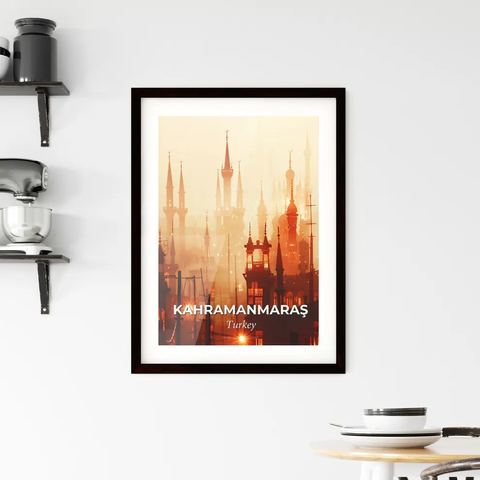 KahramanmaraÅŸ City Skyline and Architecture Poster Framed Print