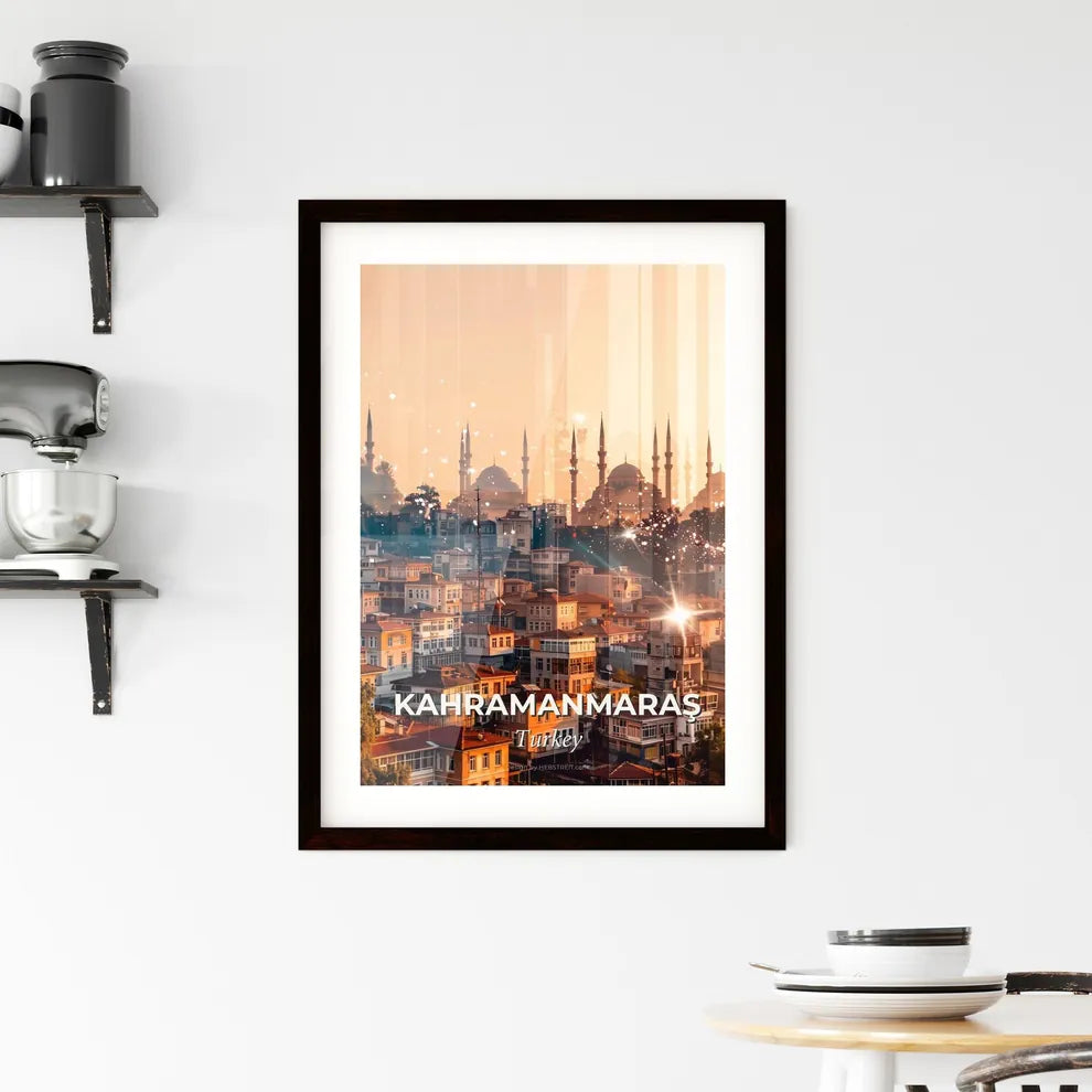KahramanmaraÅŸ City Skyline Composite Art Framed Print