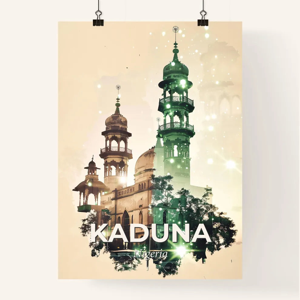 Kaduna Skyline Double Exposure Composite Poster