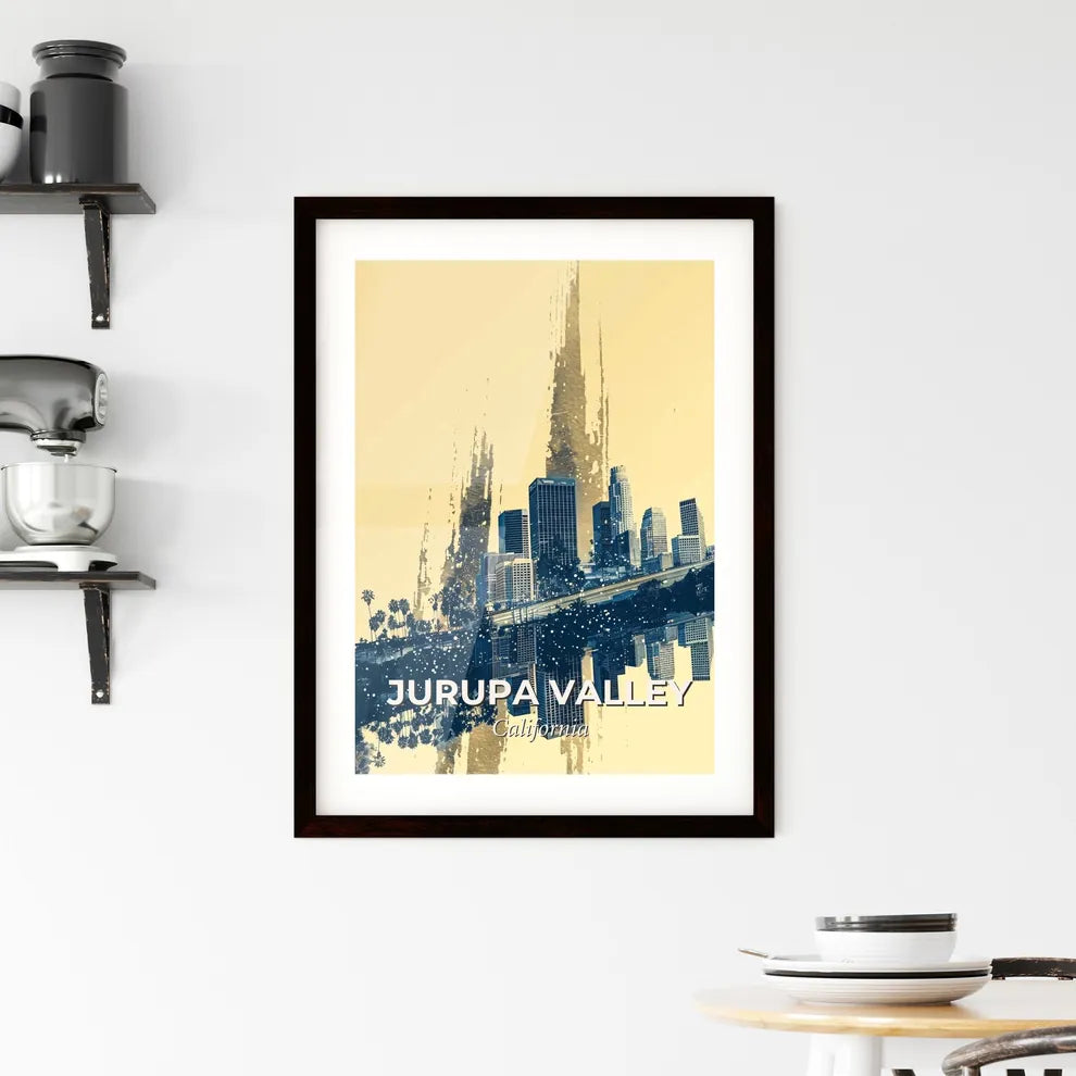 Jurupa Valley Skyline Art Framed Print