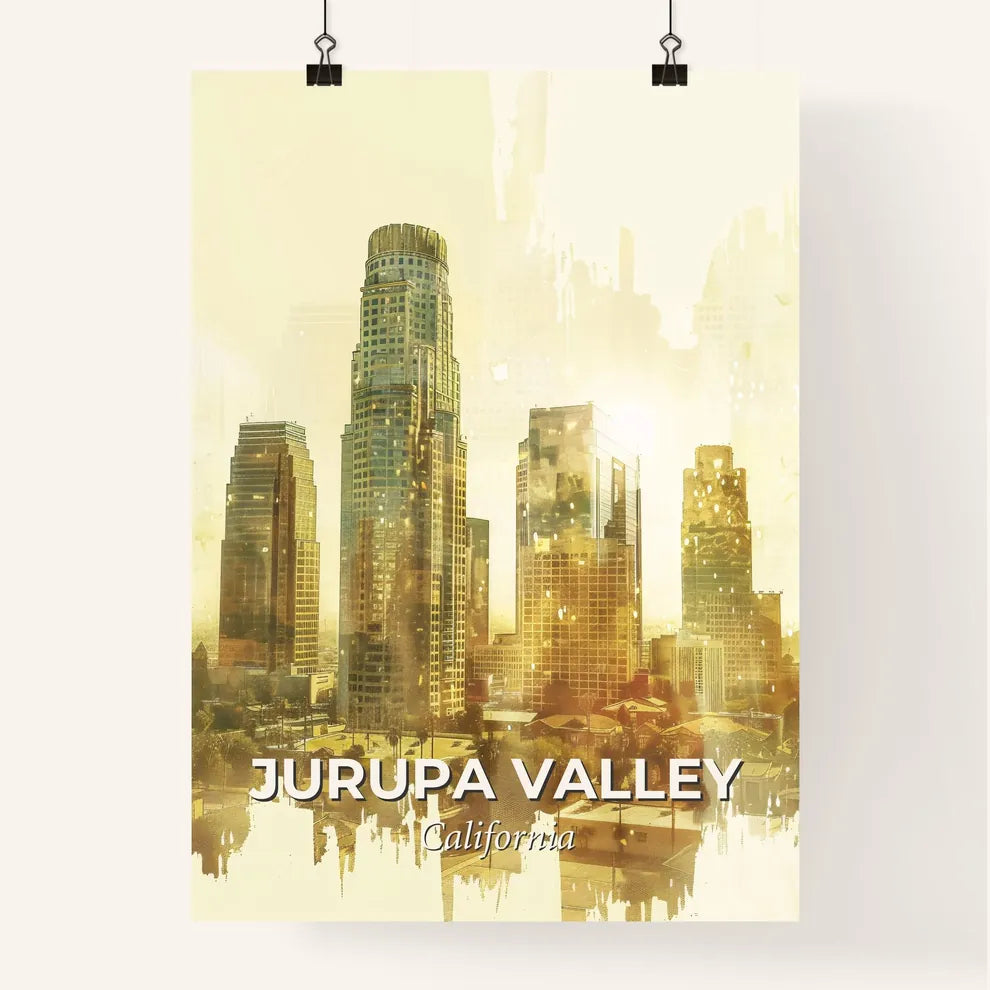 Jurupa Valley City Skyline Art Majestic Poster Poster