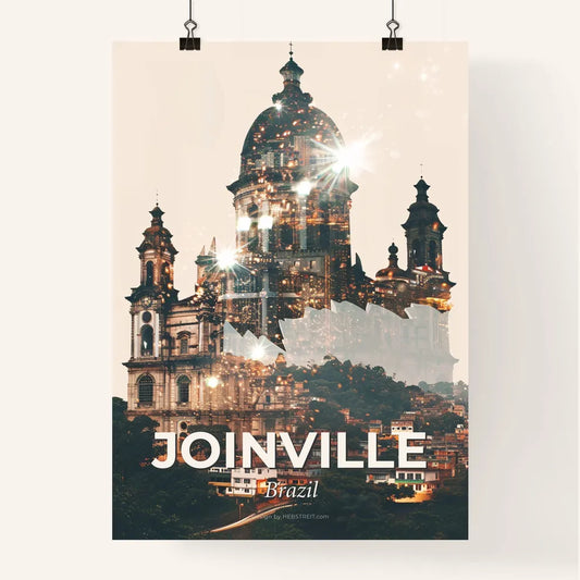 Joinville Skyline Double Exposure Art Poster Poster