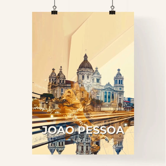Joao Pessoa: Double Exposure City Skyline Poster Poster