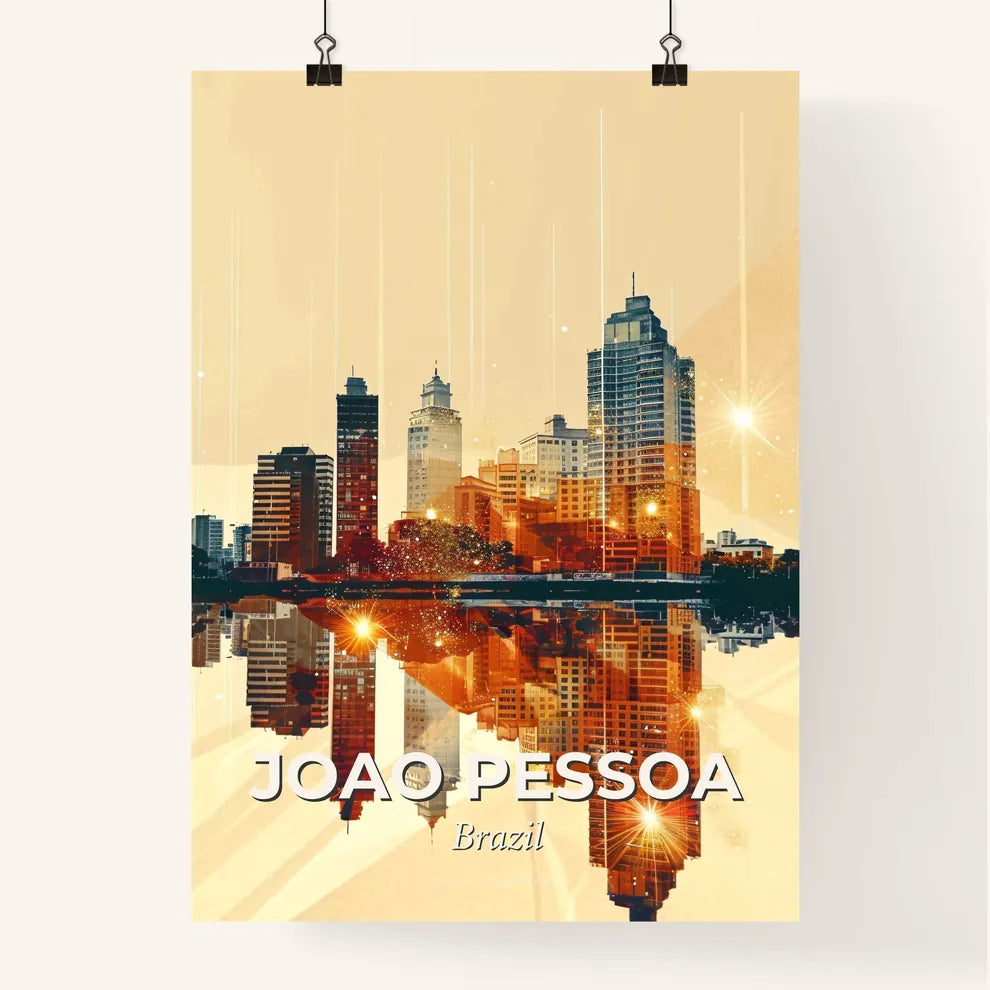 Joao Pessoa City Skyline Composite Art Poster Poster