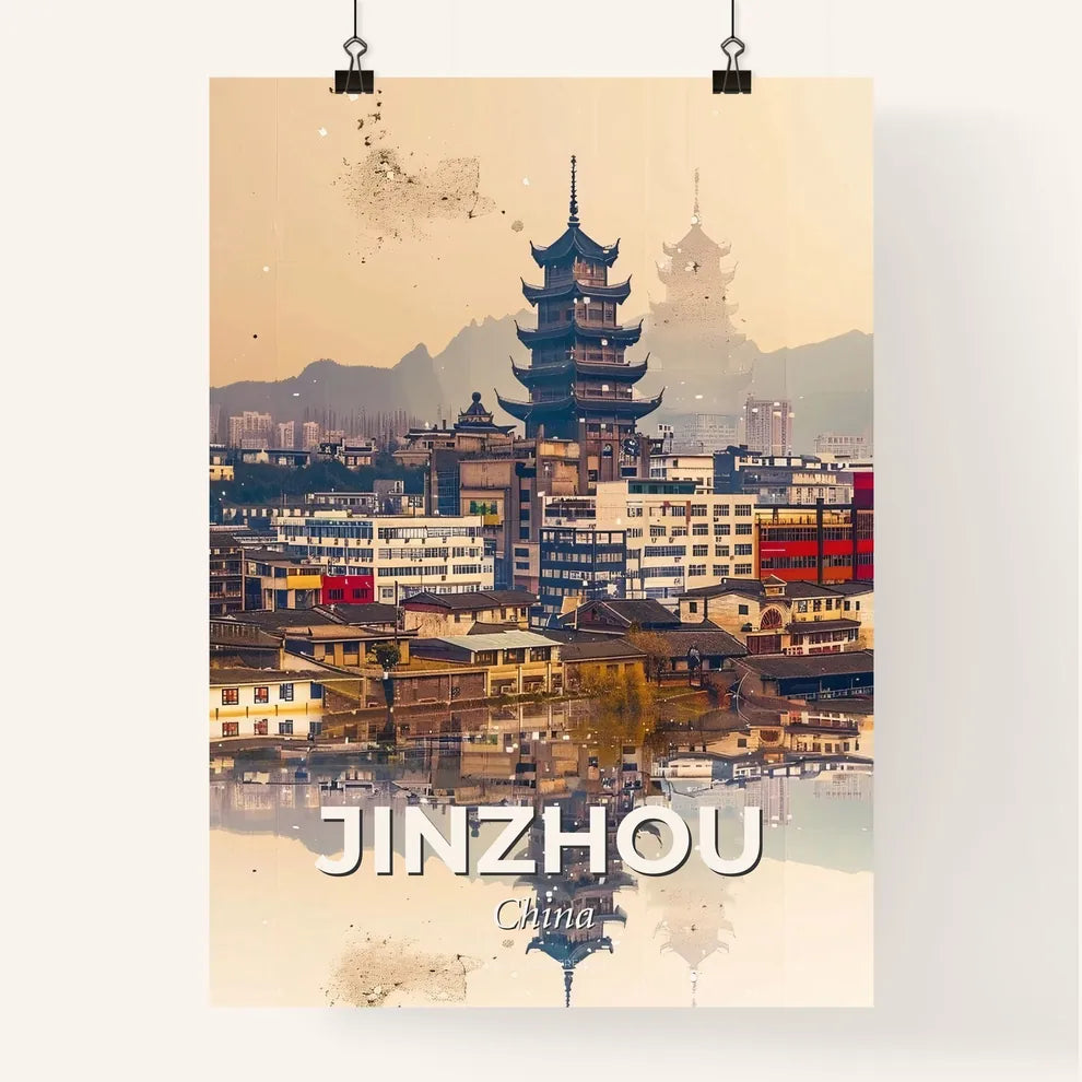 Jinzhou Cityscape: Vibrant and Glittering Poster