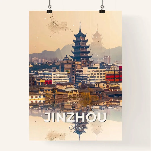 Jinzhou Cityscape: Vibrant and Glittering Poster