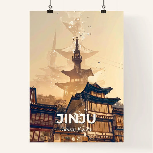 Jinju Skyline Double Exposure Composite Poster