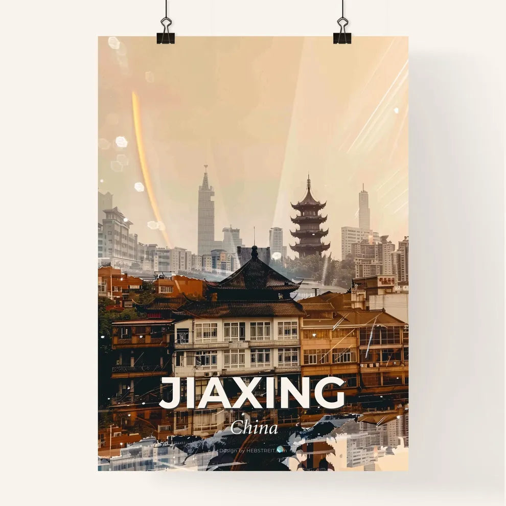 Jiaxing Skyline Art Composite Brights Poster