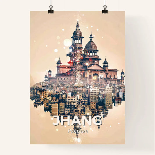 Jhang Skyline Double Exposure Poster Art Poster