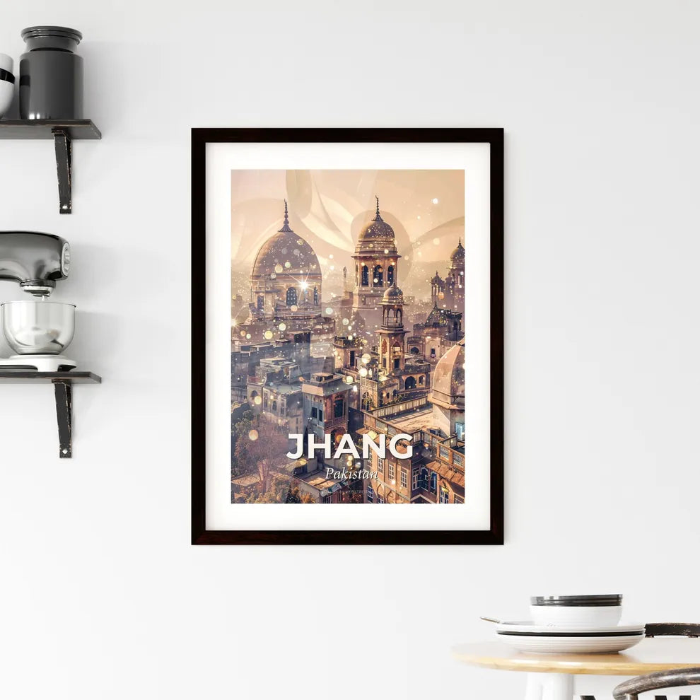 Jhang Skyline City Lights Artwork Framed Print