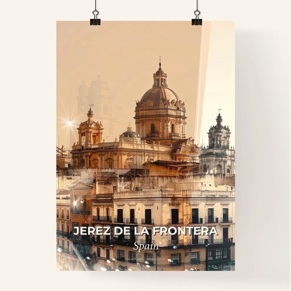 Jerez Double Exposure Skyline Art Poster