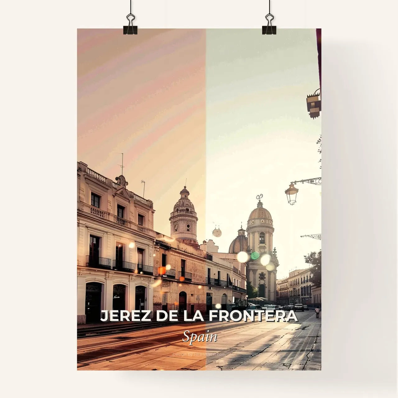 Jerez de la Frontera Skyline Cityscape Poster Art Poster