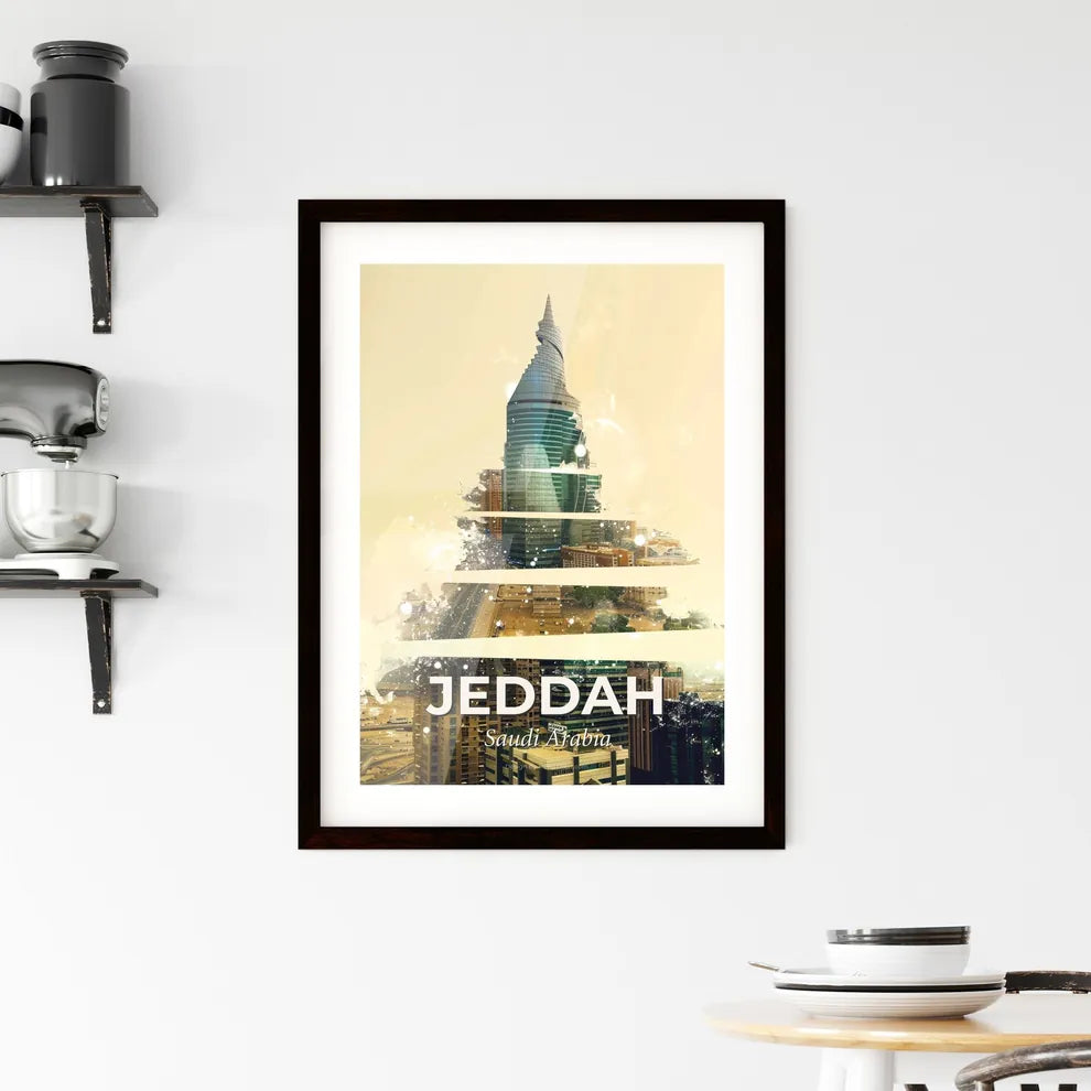 Jeddah Skyline Reflections Framed Print