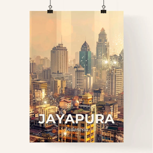 Jayapura Cityscape Composite Art Poster Poster