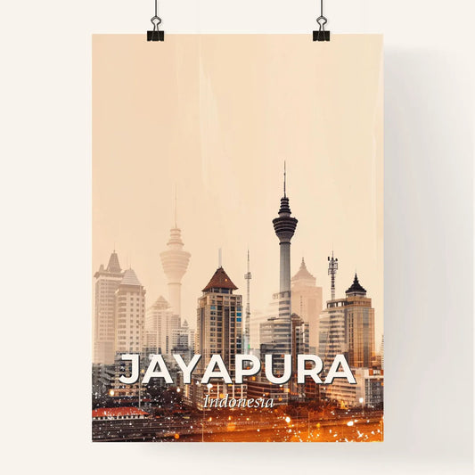 Jayapura City Skyline at Dawn Composite Poster Poster